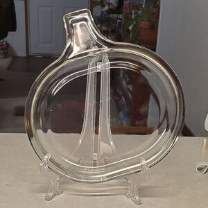Vintage PYREX 600-B Clear Glass GRAB IT Dish Plate